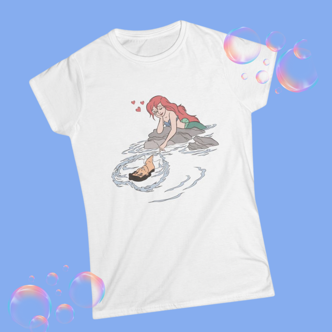 Mermaid in love Adult tee. PRE ORDER