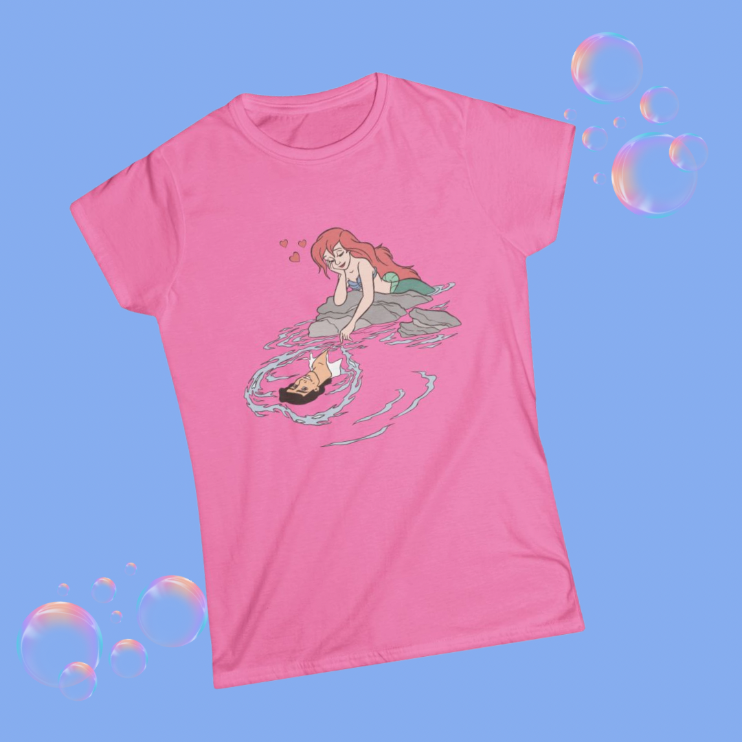 Mermaid in love Adult tee. PRE ORDER