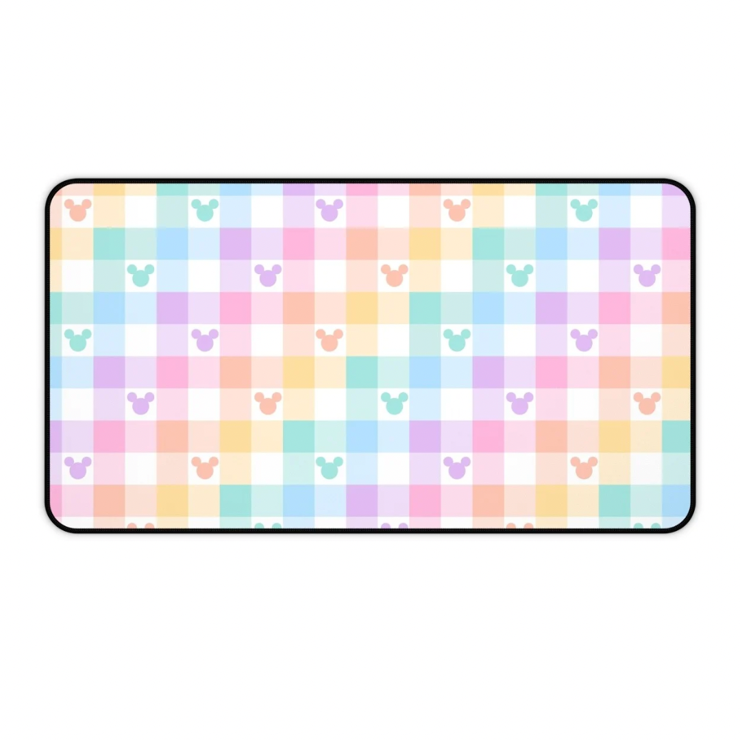 Rainbow Mouse checkered Desk Mat