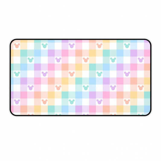 Rainbow Mouse checkered Desk Mat