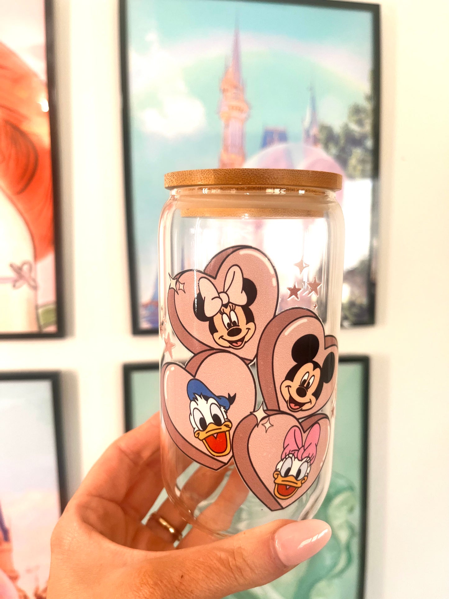 Magical castle watercolor cup