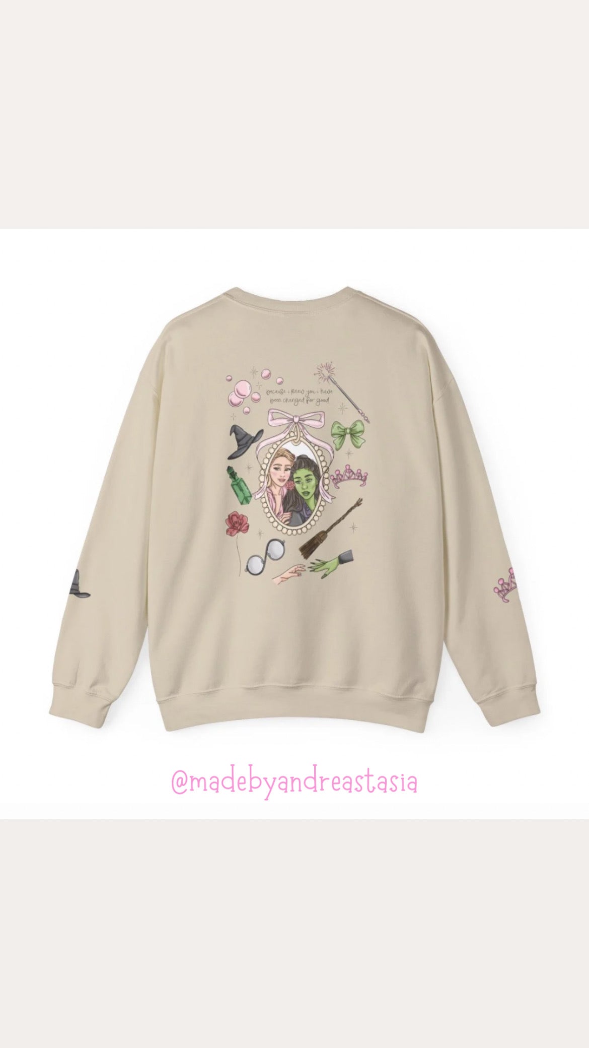 Pink and green besties Crewneck - PRE ORDER