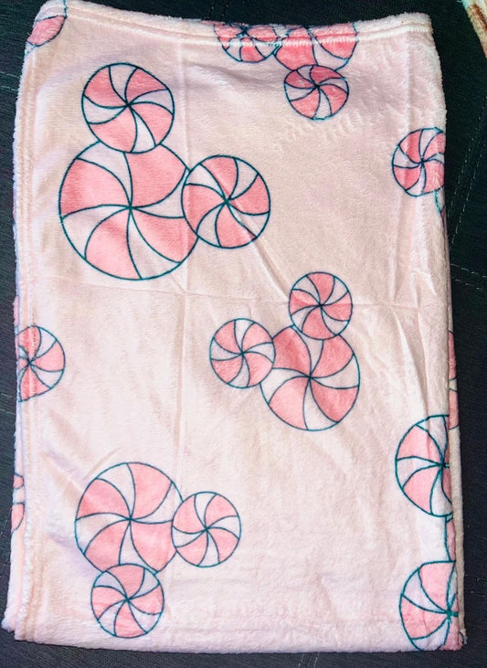Pink  Minnie peppermint blanket - Pre order
