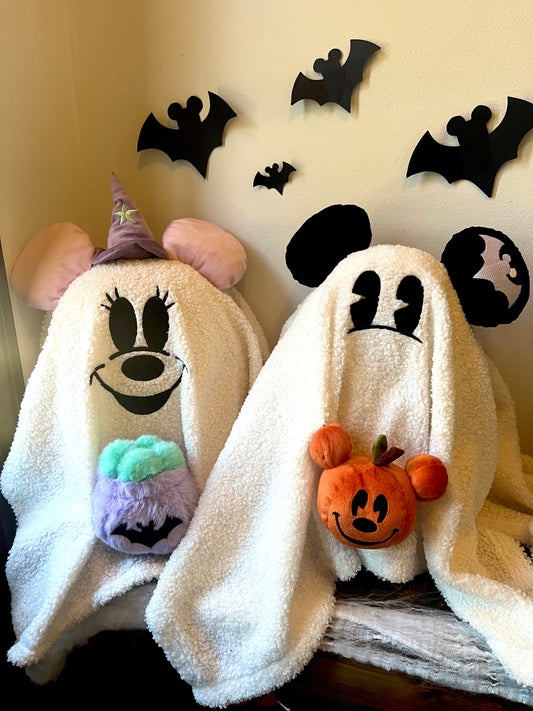 Mickey & Minnie Ghosty pillow couple