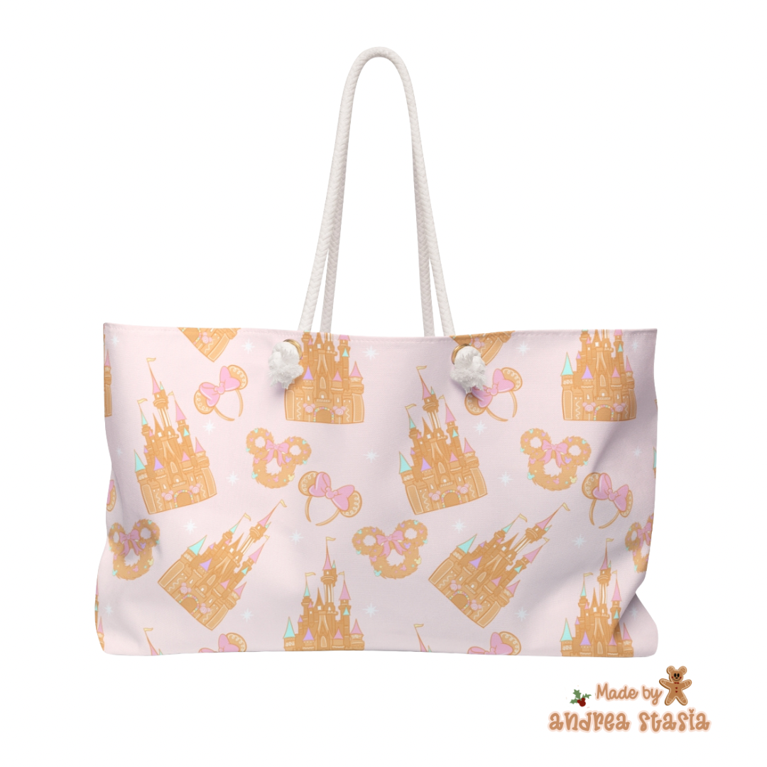 A Pink Gingy Christmas Weekender Bag - PRE ORDER