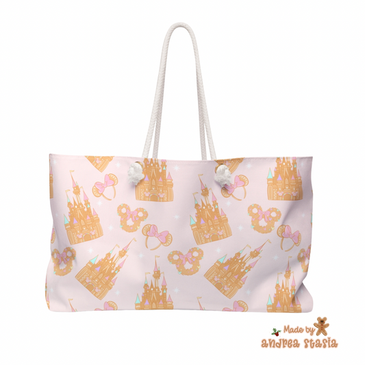 A Pink Gingy Christmas Weekender Bag - PRE ORDER