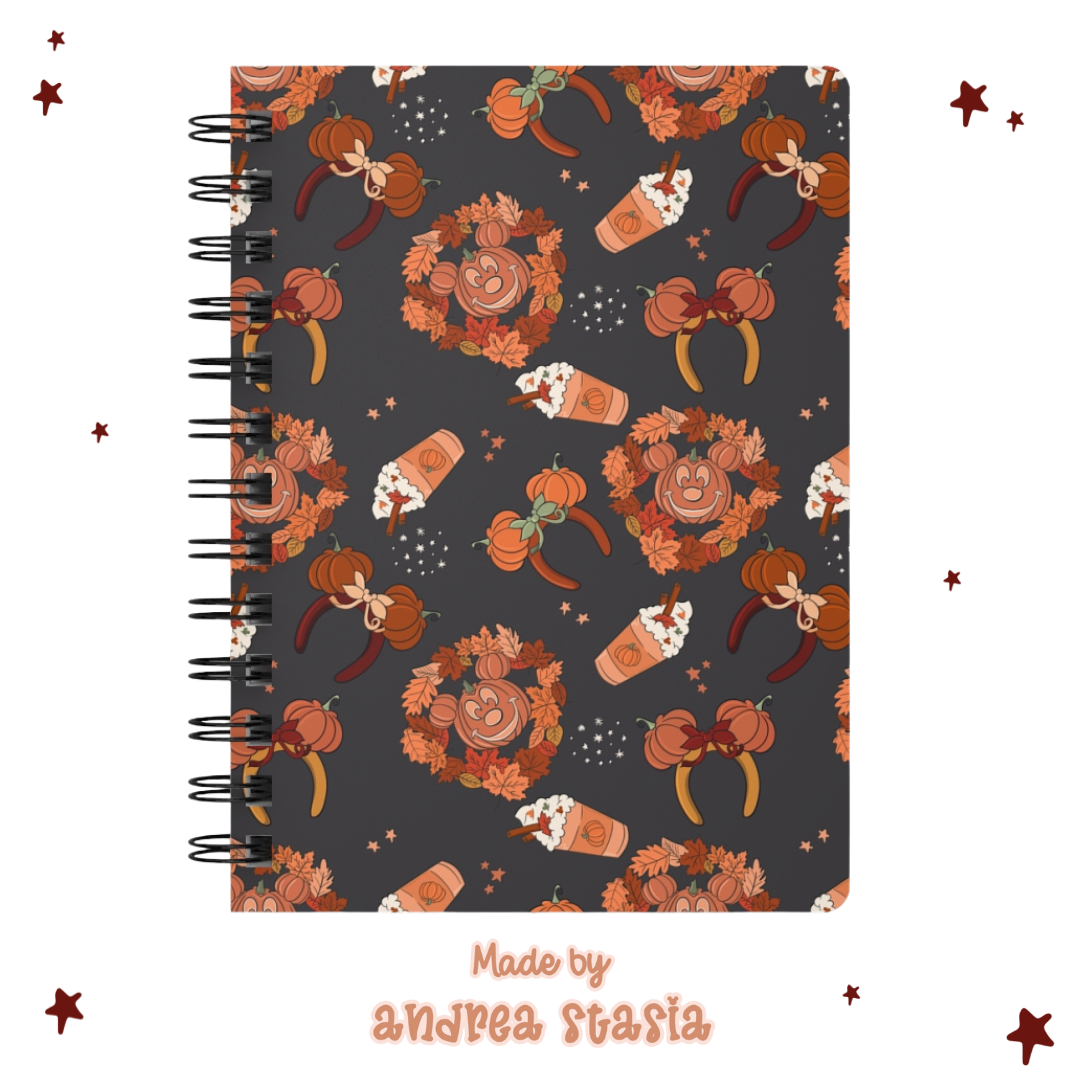 Main st Spooky Spriral journal in grey- Pre order