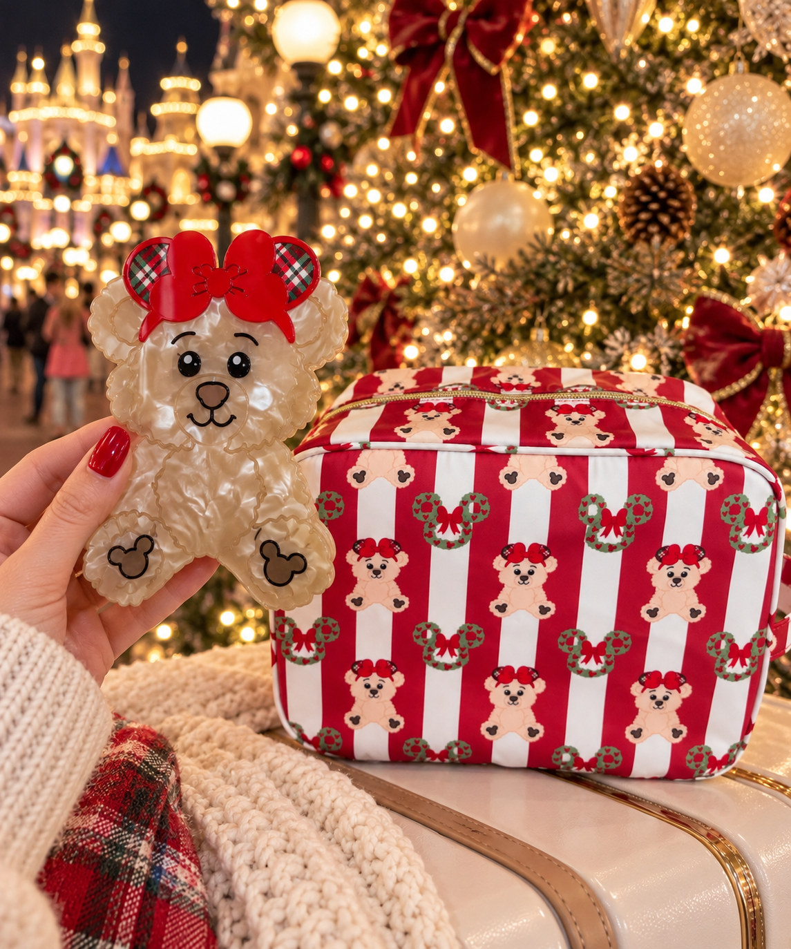 A Very Beary Christmas Claw Clip -EST to ship end of NOVEMBER