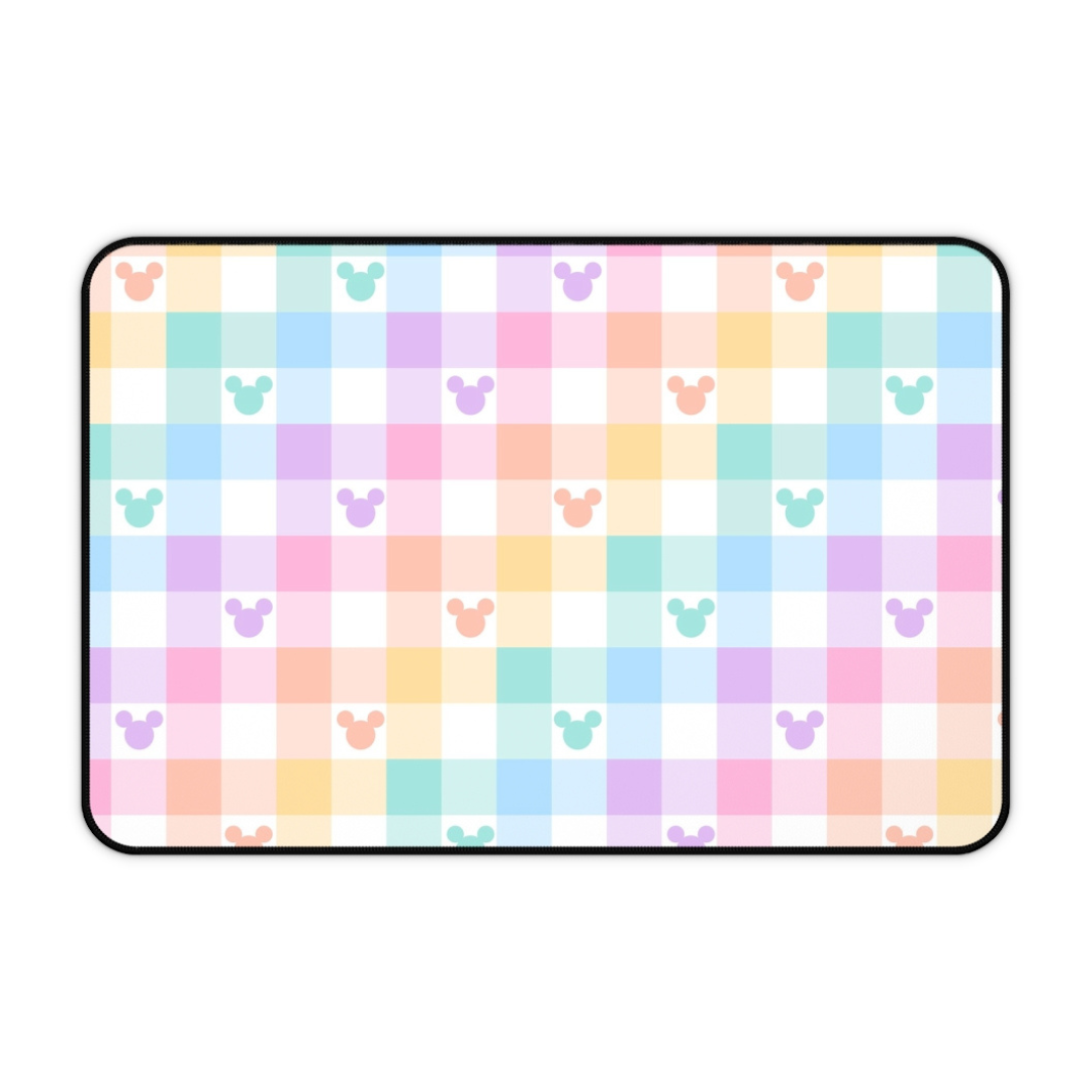 Rainbow Mouse checkered Desk Mat