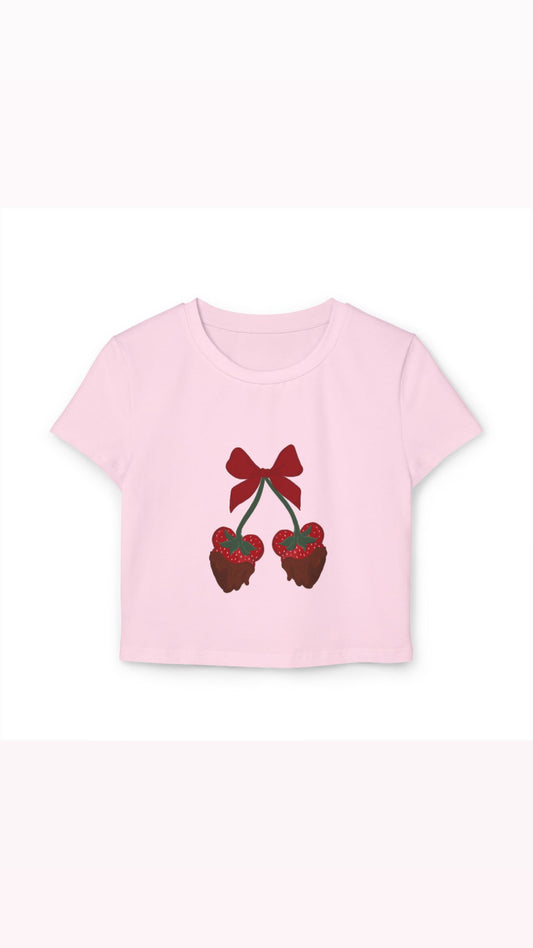 Magical strawberries & bows Baby tee- PRE ORDER