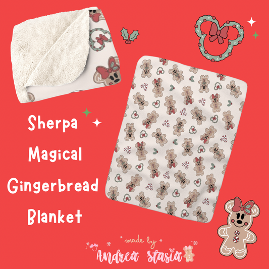 Sherpa Exclusive Gingy Holiday Blanket