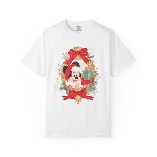 Santa Mouse Christmas Adult Tee