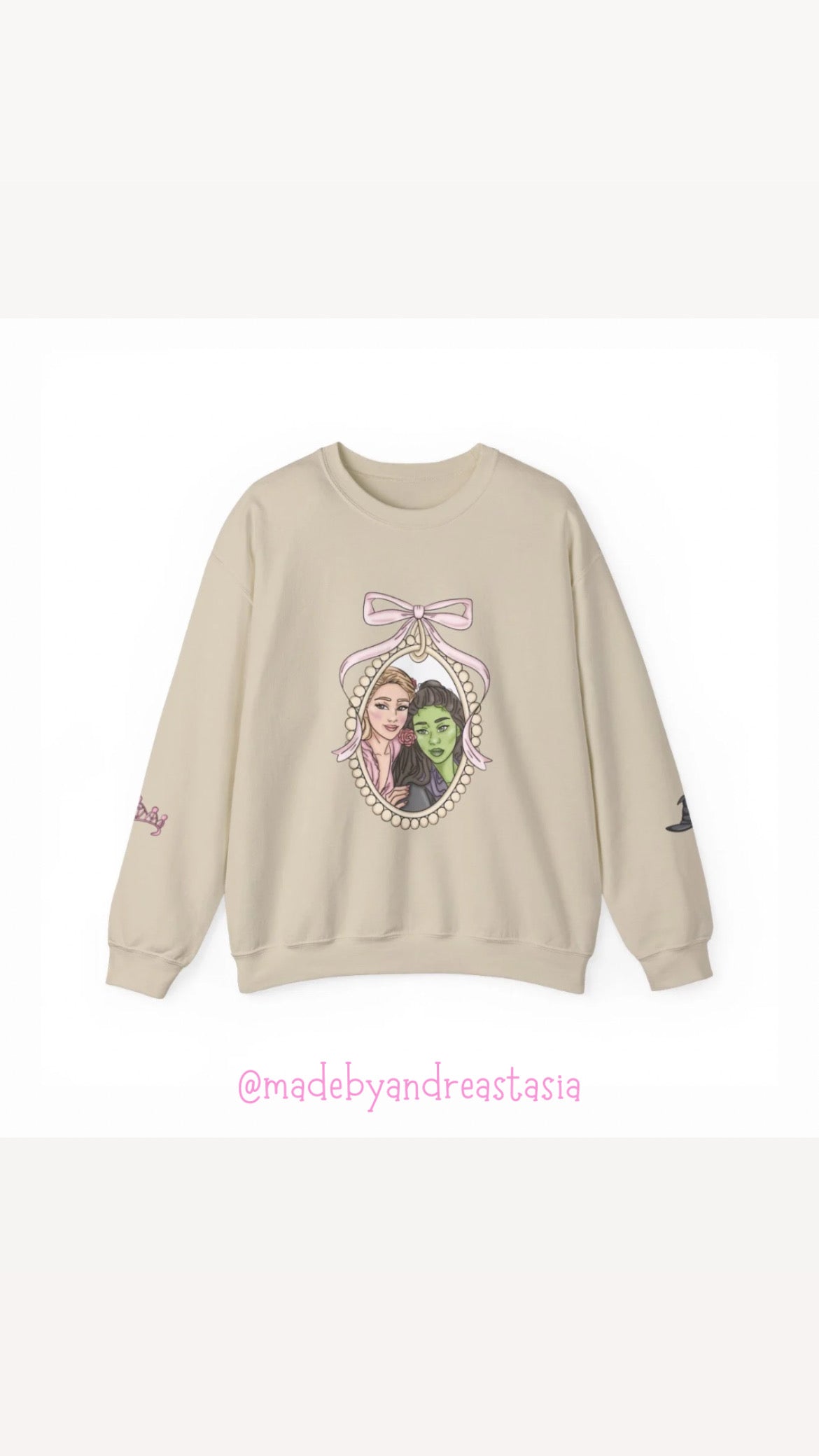 Pink and green besties Crewneck - PRE ORDER