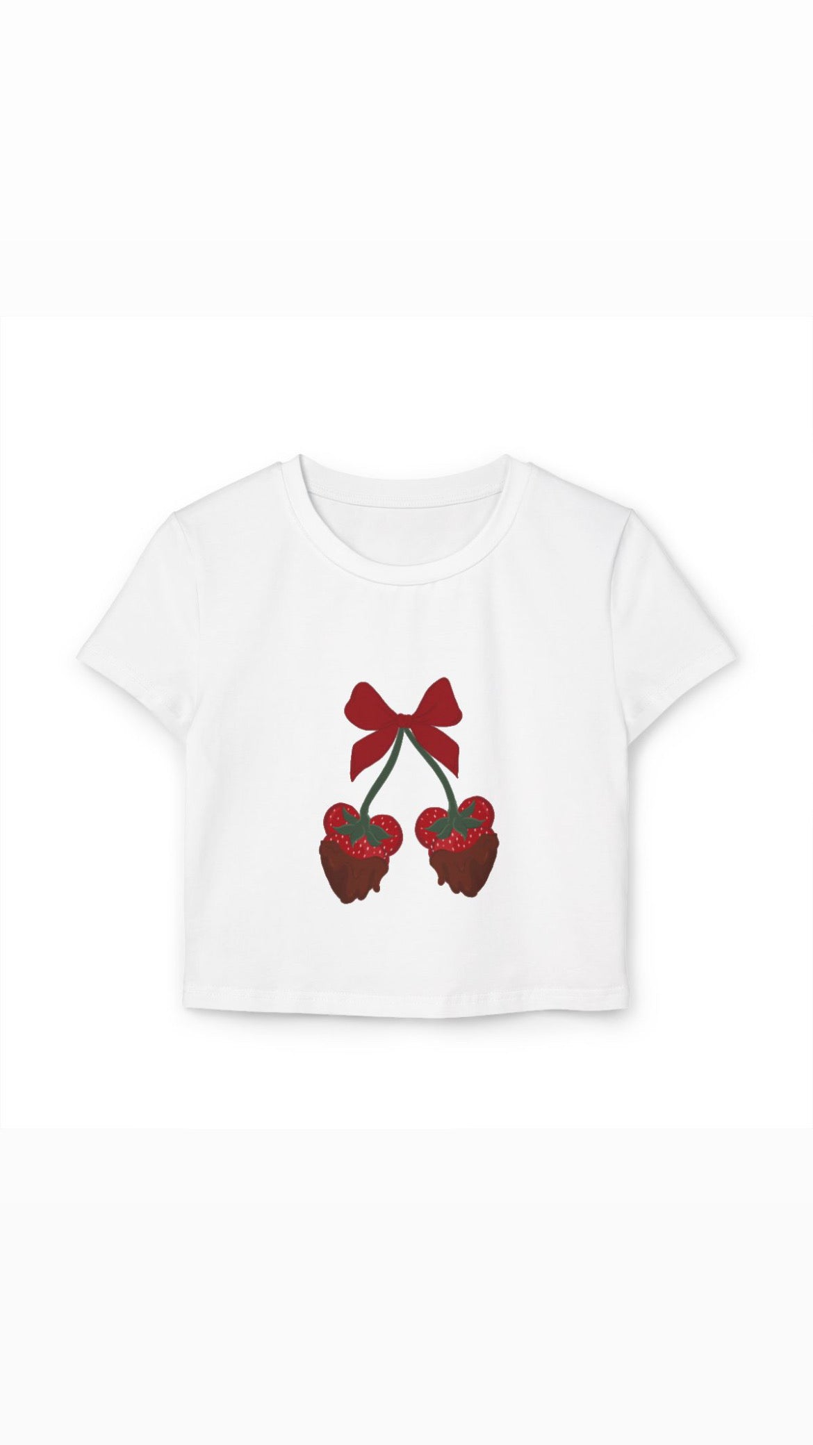 Magical strawberries & bows Baby tee- PRE ORDER