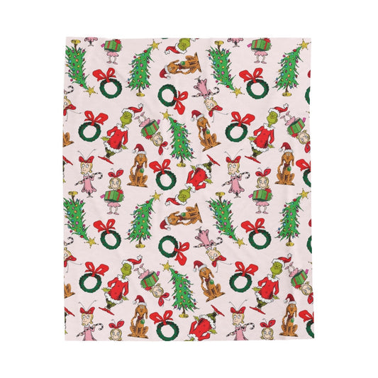 Pink Christmas blanket