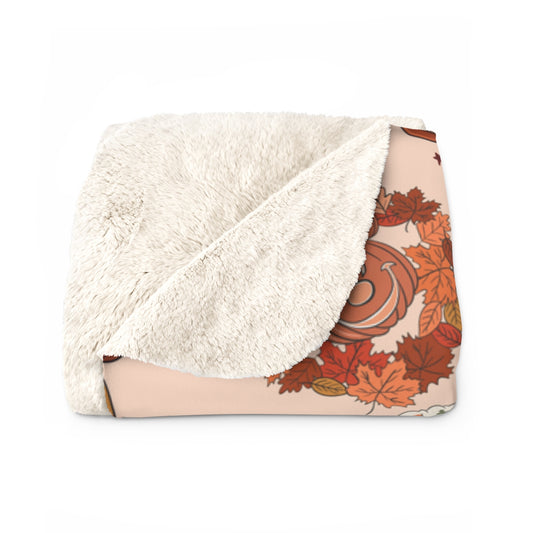 Sherpa Main St pumpkin Cozy Blanket