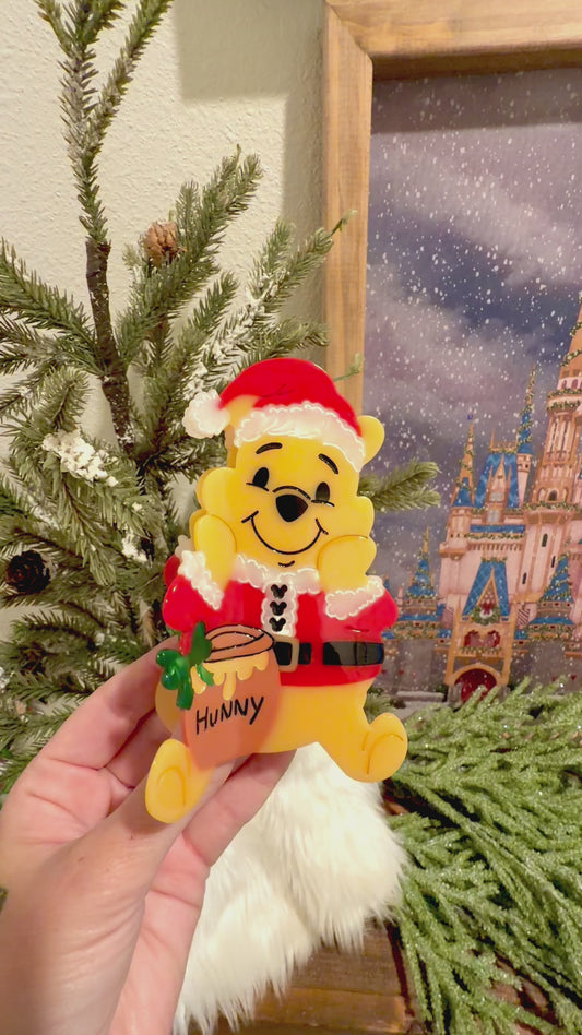 Holly Jolly Bear claw clip • PRE ORDER